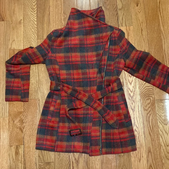 Zara style flannel coat jacket red - Picture 1 of 5